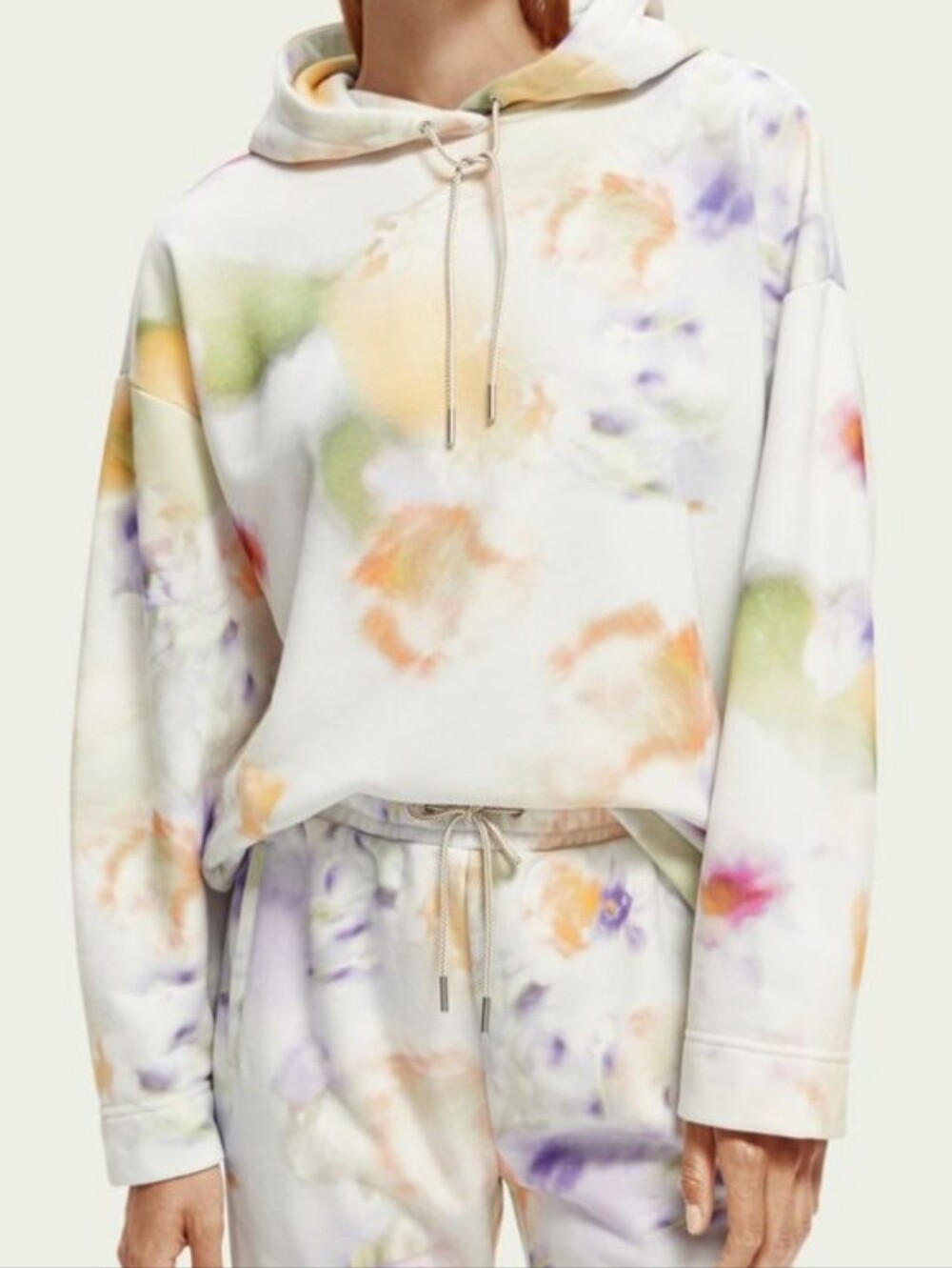 Scotch & Soda Hoodie Oversized Motion Watercolor Medium Sweatshirt Colorful